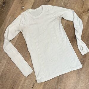 Lululemon long sleeve thick shirt white